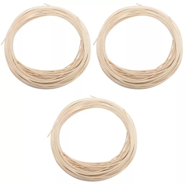 3 rollos material de reparación de mimbre artesanías bastones tejido ratán