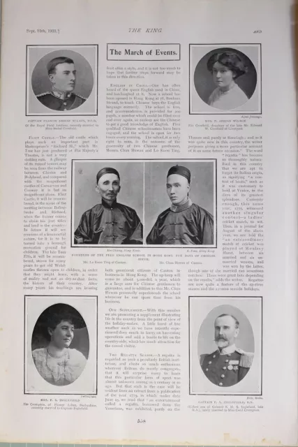 1903 Stampa Founders Di Gratuito Inglese Scuola IN Hong Kong Mr Basse Koon Chan