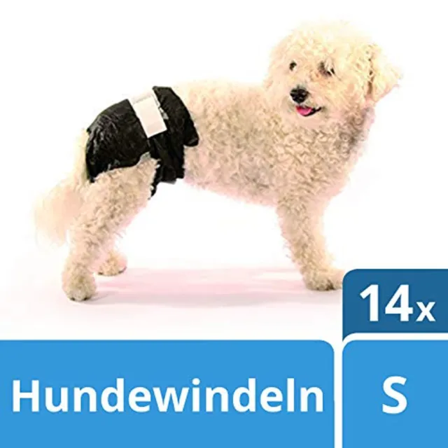 Hundewindeln S Einweg Hund Hündin Windeln Rüde Schutzhose 14 Stück Inkontinenz