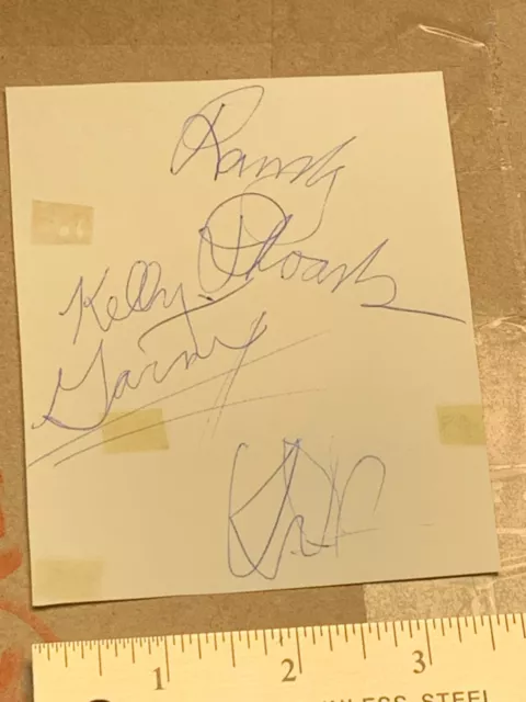 Randy Rhoads signed Quiet Riot signed cut x3 RHOADS DUBROW GARNI