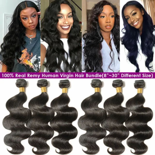 Extra Thick Sew In Bundles Brazilian Virgin Human Hair Extension Weave Weft 100G 2