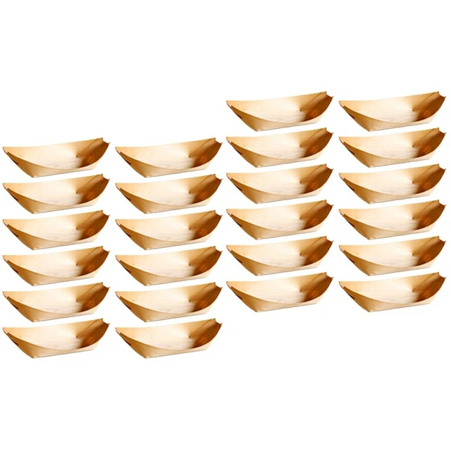 100 pz piatto per sushi contenitore per sushi piatto da tè in bambù piatto da dessert