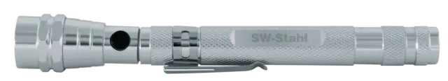 SW-Stahl Télescopique Lampe de Poche Extensible 16,5 - 54,5 CM Souple Magnétique