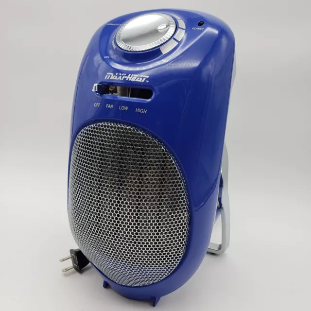 1500 Watt Blue Portable Ceramic Heater  5200 BTU's Safe Instant Heat Thermostat