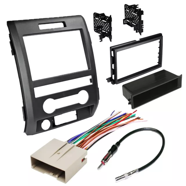 Single-Double DIN Radio Car Stereo Dash Install Kit for 2009-2014 Ford F-150