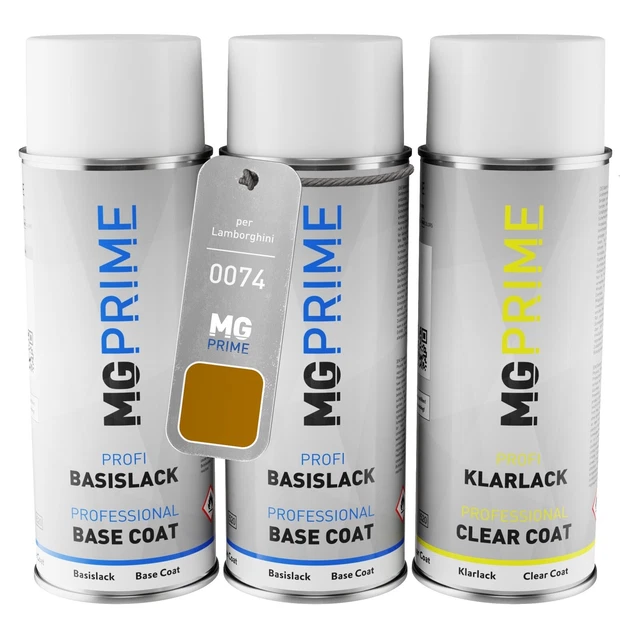 Kit Vernice Auto Spray 2K Per Piaggio Colore 693 Perla, 3 Bombole Da 400ml (Fondo, Base, Trasparente) - MG PRIME Made In Germany