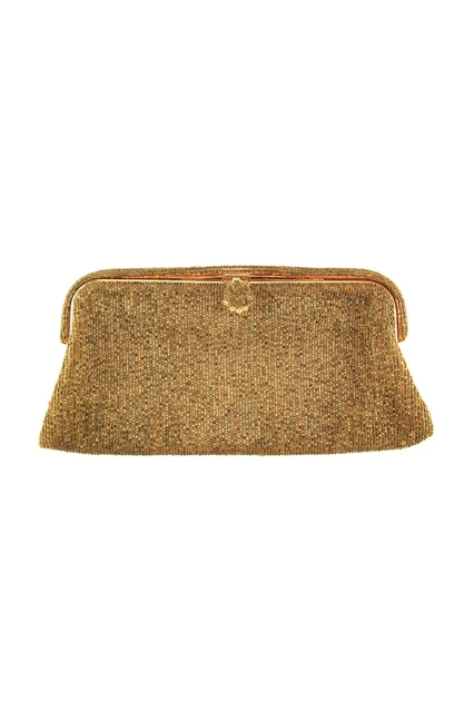 Pochette De Bal Vintage Argentée - Petit Sac Soirée Fermoir Métal - Style Rétro Femme