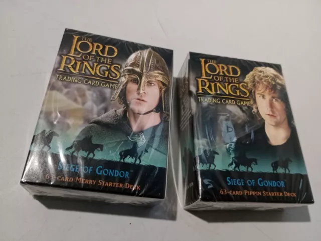 Lord Of The Rings TCG Siege of Gondor Pair Of Sealed Starter Decks Merry Pippin