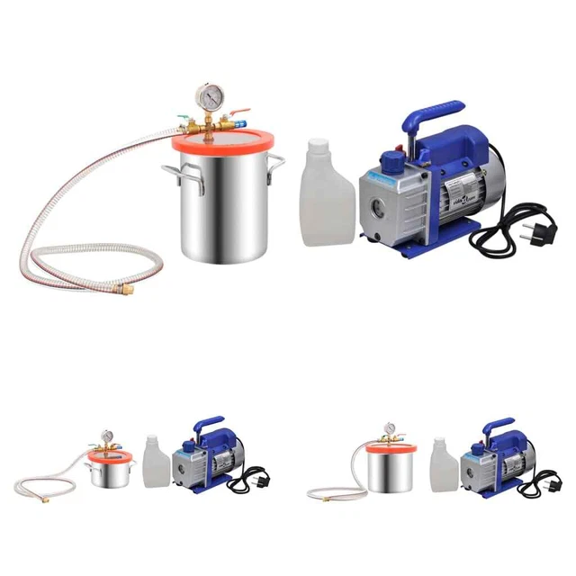 Camera a Vuoto con Pompa a Stadio Singolo 7,4 L Degassante Multi-Model vidaXL