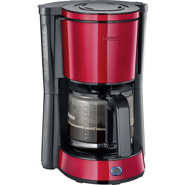 Severin KA 4817 Kaffeemaschine Rot (metallic), Schwarz  Fassungsvermögen Tass...
