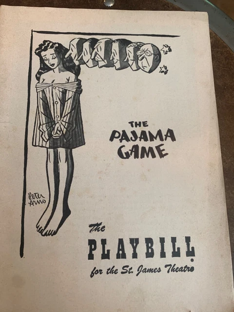 Vintage Playbill The Pajama Game 1955 Saint James Theatre Bob Fosse Peter Arno