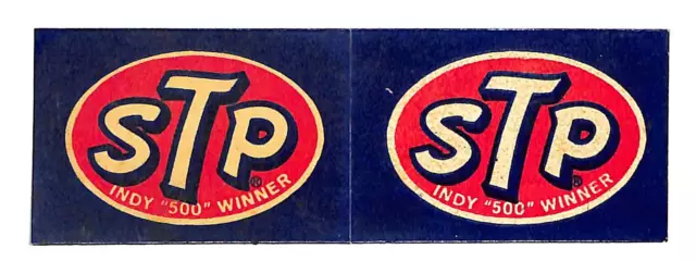 c1960's-70's Indy 500 STP Winner Pair of Stickers - Indianapolis IMS Race Racing