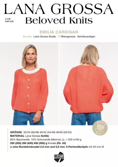 Lana Grossa EMILIA CARDIGAN Beloved Knits No. 3