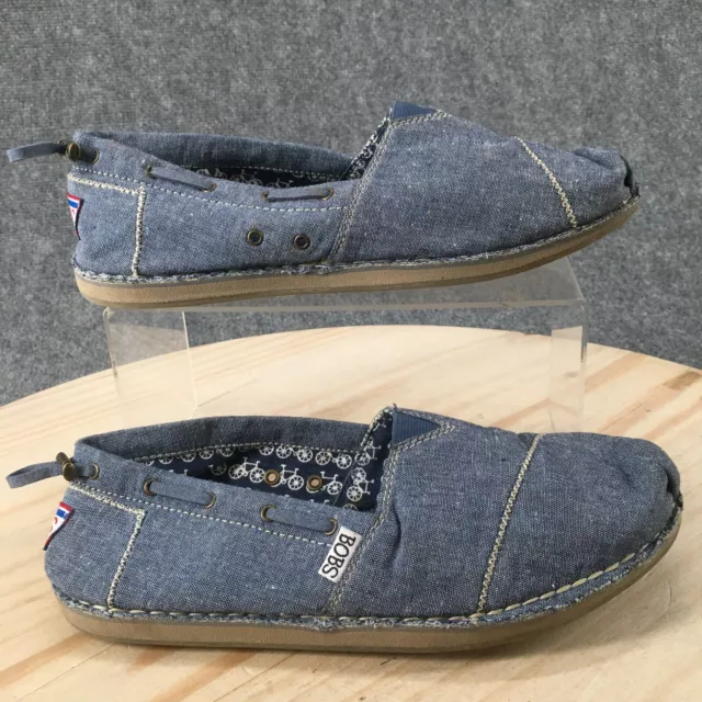 Bobs from Skechers Shoes Womens 9 Chill Denim Daisy Slip On Blue Canvas 33674