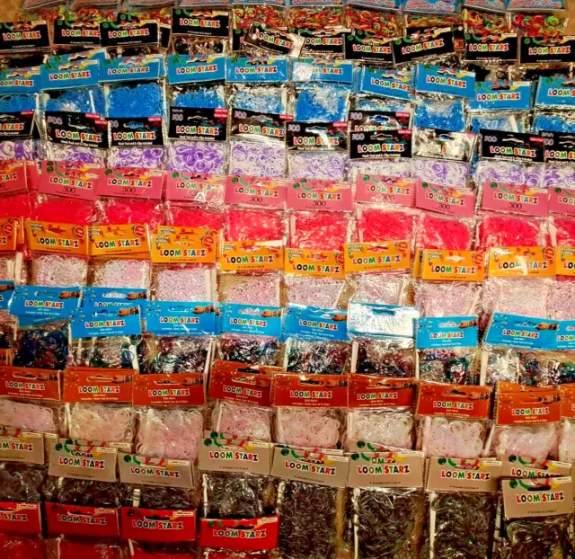 Loom Band Clearance 200 x 300pk Job Lot Wholesale 15p Bag Delivered *10 Designs*