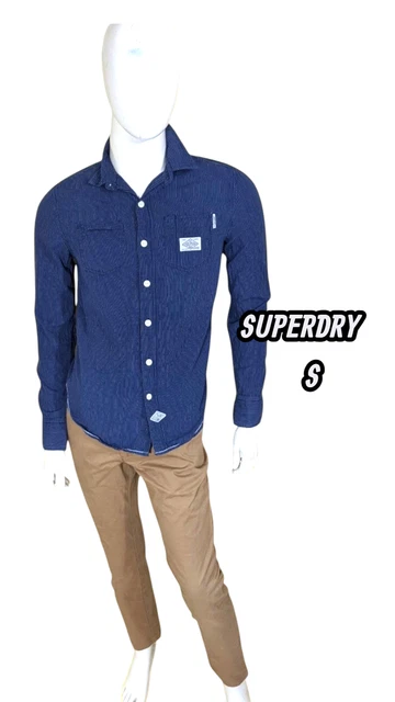 Chemise Superdry Homme Manches Longues - Taille M (étiquette L Asia), Coton, Occasion