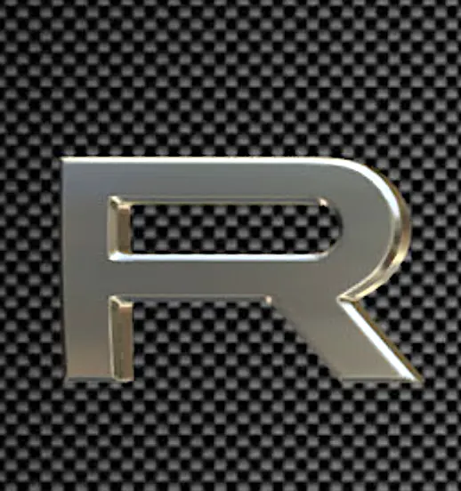 Lettre R pour Range Rover Emblème logo capot pare-chocs hayon coffre