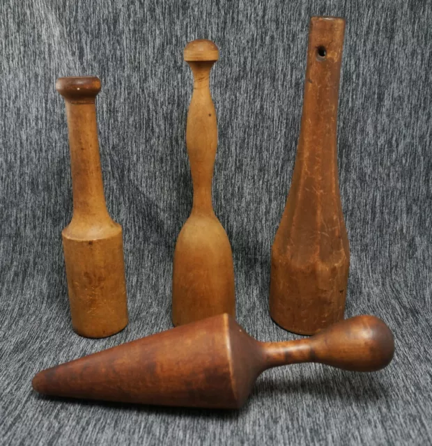 Wooden MASHERS / PESTLES / POUNDERS / Kitchen Tools - Antique Primitive - Lot #2