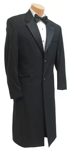 Boys 8 Long Black Andrew Fezza Tuxedo Frock Coat Victorian Steampunk Gothic