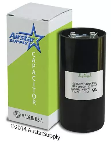 USA Start Capacitor 850-1020 MFD uf 110 - 125 V Round AC Electric Motor vac volt