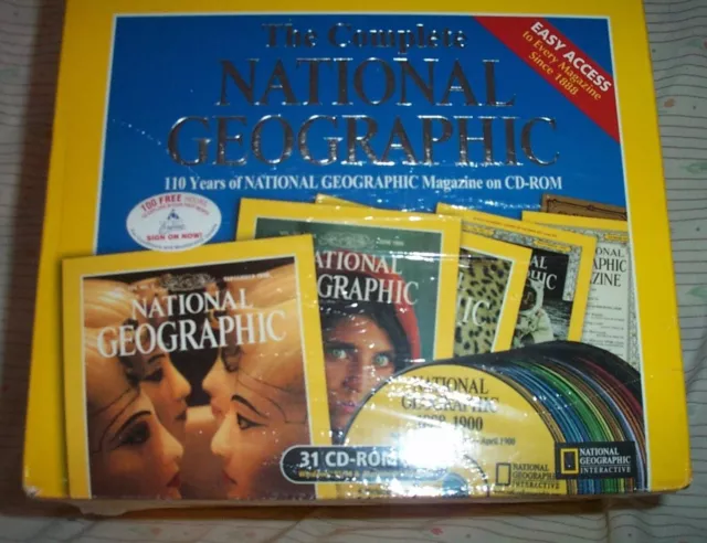 The Complete National Geographic Cd Rom Set 110 Yrs 31 Cd Roms From 1999