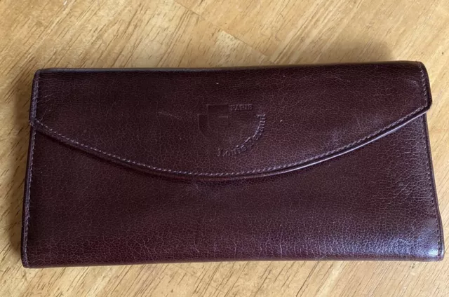 Louis Vuitton Tan Brown Vernis Mono Bi-fold Long Wallet 7.5in x 4in(  TH0086)