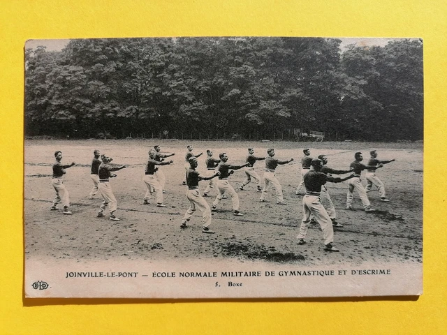 CPA JOINVILLE le BRIDGE circa 1910 MILITARY SCHOOL Gymnastics Fencing BOXING