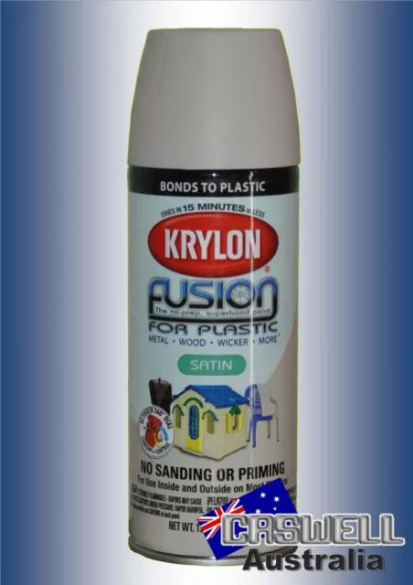 Krylon Fusion Plastic Paint 340gm - Almond Satin- AUS Seller