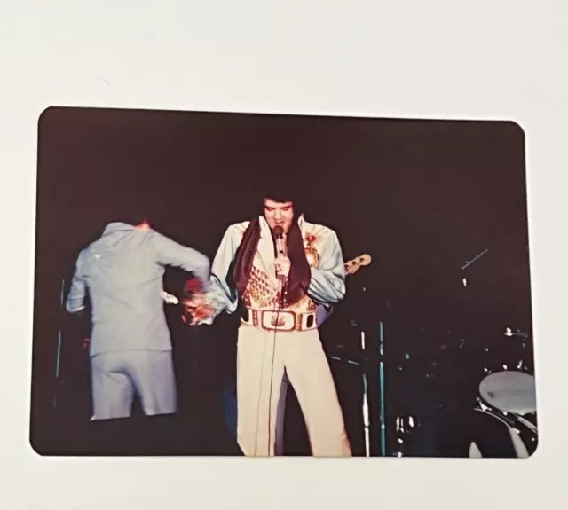 Elvis Presley Original Vintage 45+Yr Old Kodak Photo Long Beach Ca Apr 1976