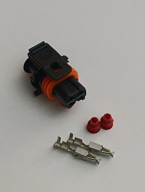 Connecteur électrique 2 Fils Pour Injecteur Diesel - Compatible Delphi, Bosch, Renault (2212)