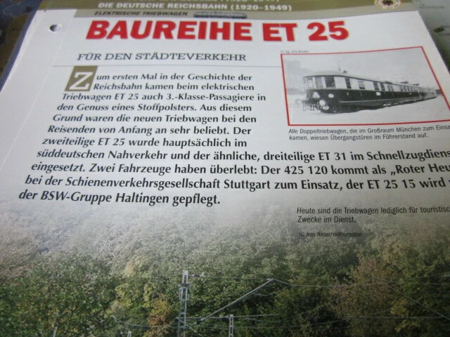 DEUTSCHE EISENBAHNGESCHICHTE DR bis 1949 Baureihe E 44 EUR 3,78