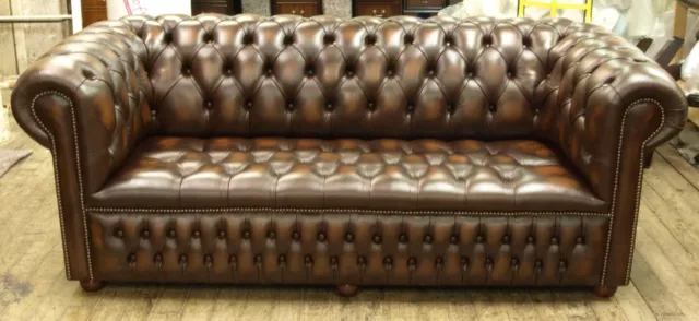 Chesterfield leather suite chair sofa B/NEW SALE