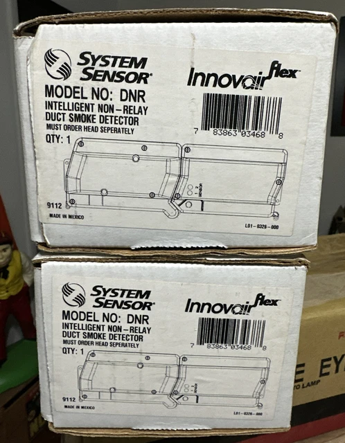 System Sensor,Model DNR, Intelligent Non Relay Duct Smoke Detector (2 NIB Units)