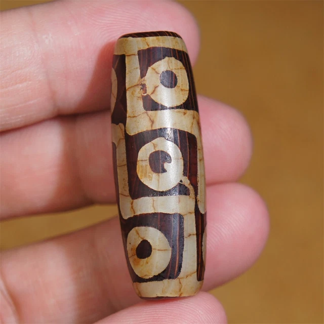 Energy Himalayan Agate Talisman Ancient Tibetan DZI Beads 9 Eye Amulet Pendant G
