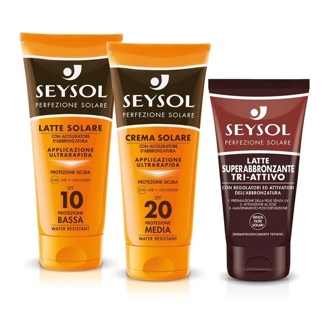 Kit Seysol Perfezione Solare Latte Superabbronzante Tri attivo, Latte Solare ...