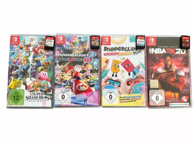 nintendo switch spiele/Mario Kart 8 deluxe/Super Smash Bros/Snipperclips/NBA2K20