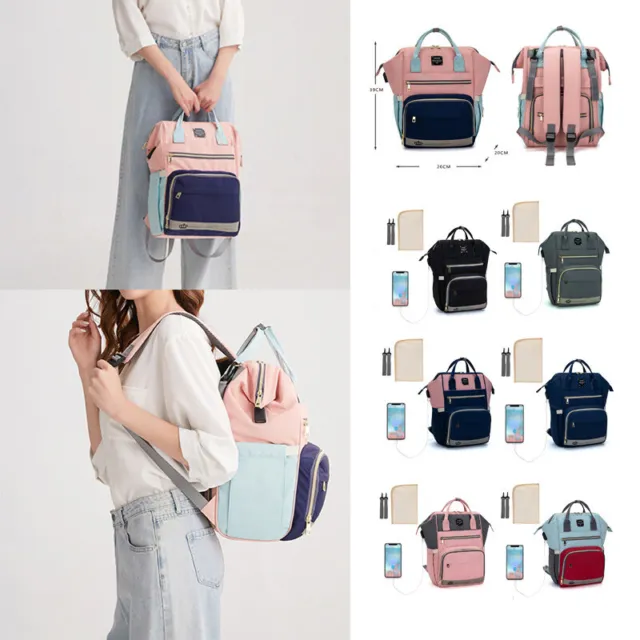 LEQUEEN Diaper Bag Mummy Maternity Bag Large Storage Travel Backpack Fashion Bag