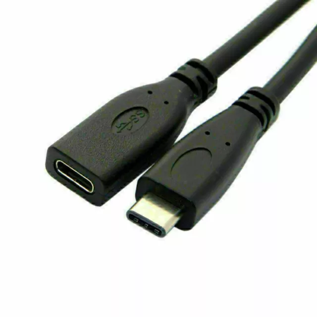 CY USB-C USB 3.1 Type C Male to Female Extension Data Cable for  Macbook 2m