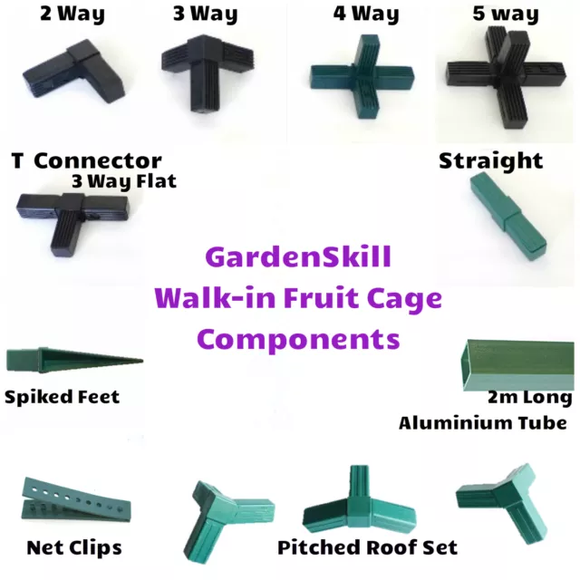 25mm 1" Square Tube 2 3 4 5 6 Way Joint Connector