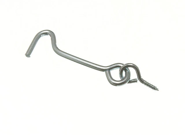 10 X WIRE Gate Hooks And Eyes Sets Door gate Stay BZP Steel 2 Inch 50mm ...