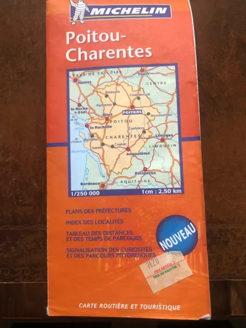 Michelin Poitou Charentes 1/250000 Regional Map - Region 521 - 2004?