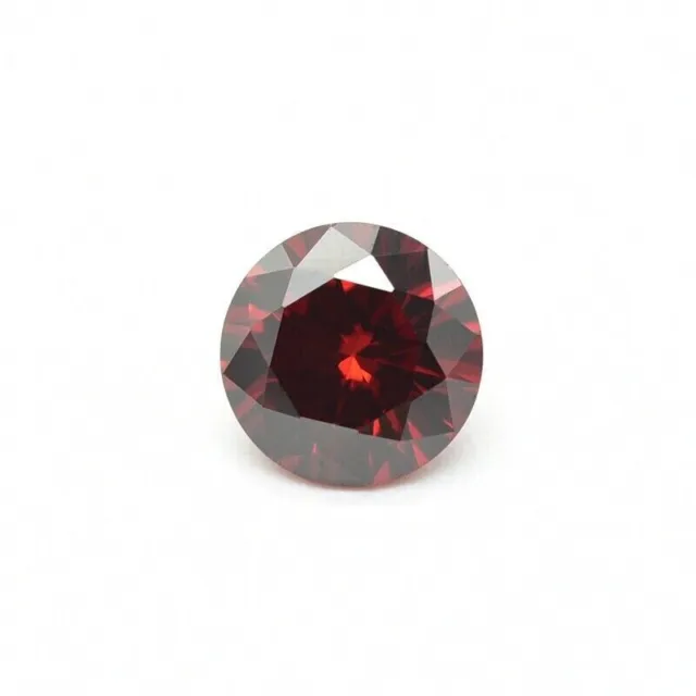1.25 cts diamant mossanite rouge naturel coupe ronde facettes VVS1 pierres...
