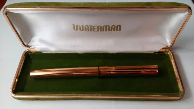 waterman plaque oro nib 18k FP