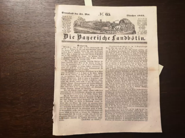 1845 Landbötin 65 Landshut Dachau Au bei Mainburg