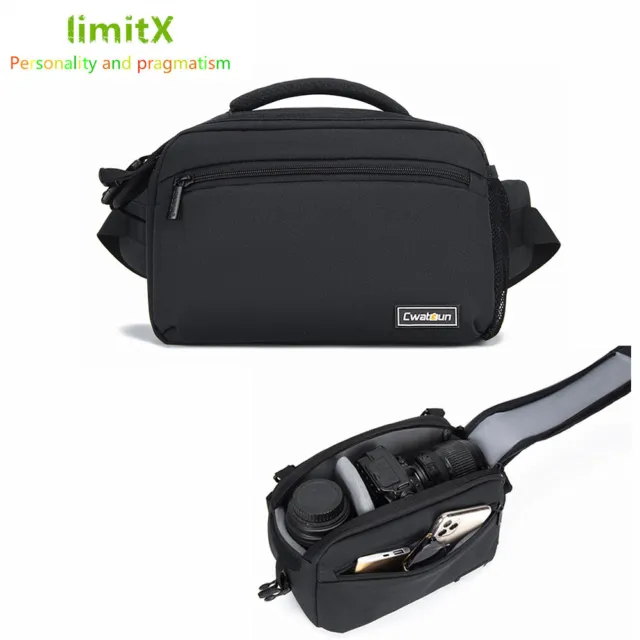 DSLR Camera Bag Sling Photo Case Anti-Shock Waterproof Waist Bags For Canon EOS