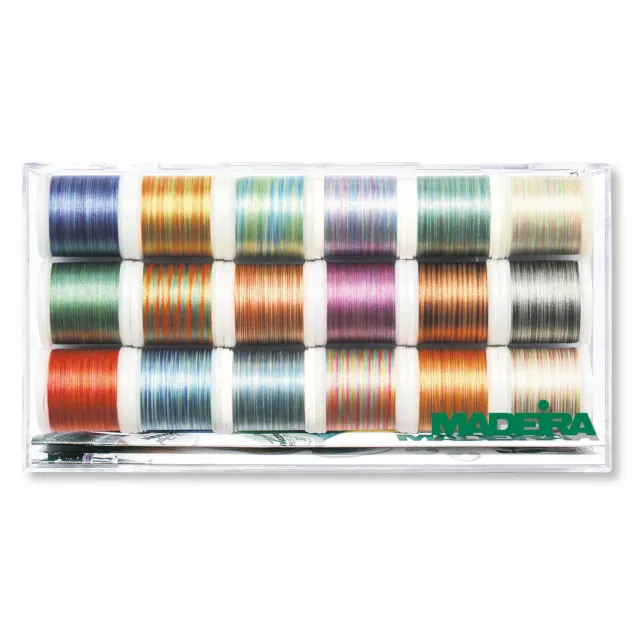 Madeira Clear Box - Polyneon - No.40 Multicolour - 18 x 400m - Spools - Threads