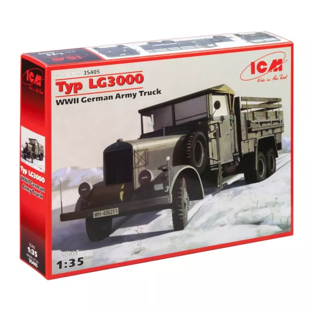 ICM 35405 Plastic car kit models Scale 1:35 Typ LG3000, WWII German Army truck