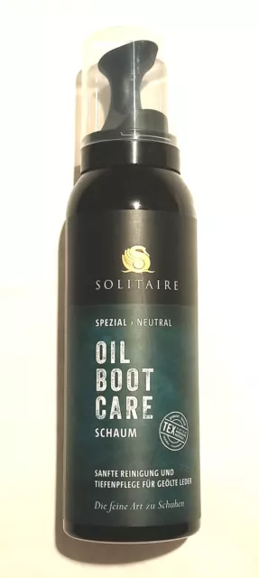 (87,60€/1l) Solitaire Oil Boot Care Schaum Reinigung Pflege geölte Fett- Leder