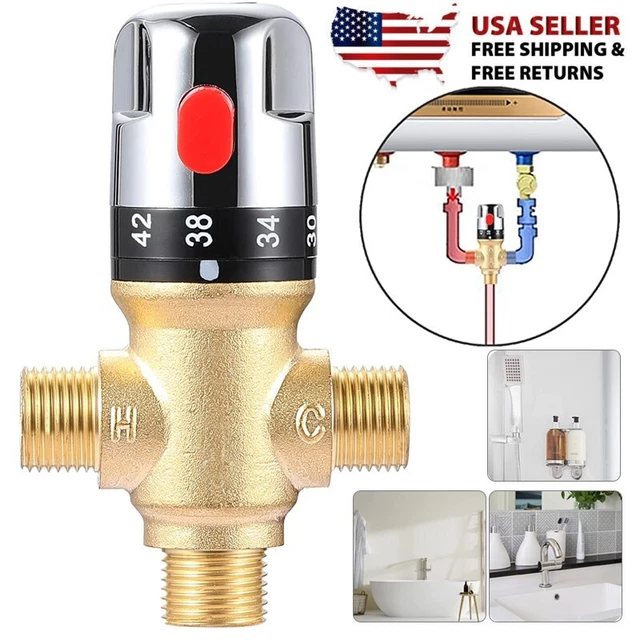 THERMOSTATIC MIXING VALVE Temperature Control Thermostat G1/2" for