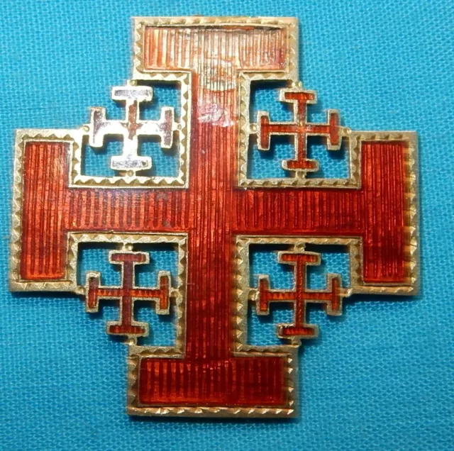 Antique Masonic Order Of The Holy Sepulchre Cross Pendant Jewel Knights Templar